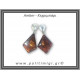 Κεχριμπάρι cognac Μενταγιόν Fancy 1,8-1,9gr 2,7cm Ασήμι 925