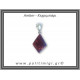 Κεχριμπάρι cognac Μενταγιόν Fancy 1,8-1,9gr 2,7cm Ασήμι 925
