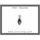 Κεχριμπάρι cognac Μενταγιόν Leaf 1gr 2-2,5cm Ασήμι 925