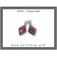 Κεχριμπάρι cognac Μενταγιόν Ρόμβος 1,2gr 2,3cm Ασήμι 925 Κεχριμπάρι cognac Μενταγιόν Ρόμβος 1,2gr 2,3cm Ασήμι 925
