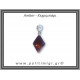 Κεχριμπάρι cognac Μενταγιόν Ρόμβος 1,5gr 2,5cm Ασήμι 925 Κεχριμπάρι cognac Μενταγιόν Ρόμβος 1,5gr 2,5cm Ασήμι 925