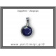 Ζαφείρι Μενταγιόν Ταγιέ 2,41gr 1,8cm σε κράμα ορείχαλκου