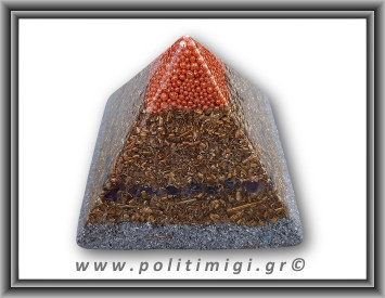 Οργονίτης Χώρου Πυραμίδα Αμέθυστος 11,5x8,5cm 1000gr (xlg)