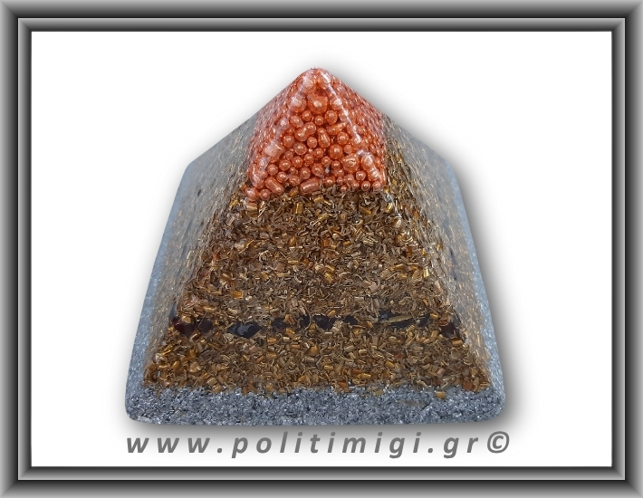 Οργονίτης Χώρου Πυραμίδα Γρανάτης 11,5x8,5cm 1000gr (xlg)