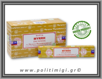 Αυθεντικά Ινδικά Αρωματικά Sticks Satya - Myrrh Green