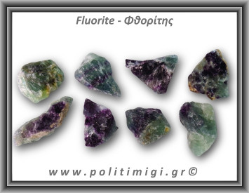 Φθορίτης Πράσινο Μωβ Ακατέργαστος 11-15gr 2-5cm