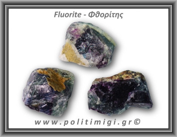 Φθορίτης Πράσινο Μωβ Ακατέργαστος 76-80gr 3,5-4,5cm