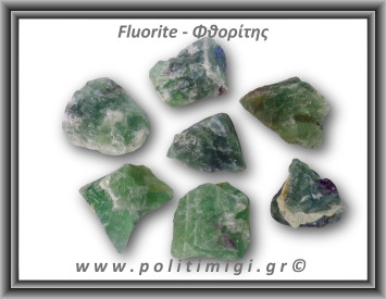 Φθορίτης Πράσινος Ακατέργαστος 21-25gr 3,5-4,5cm