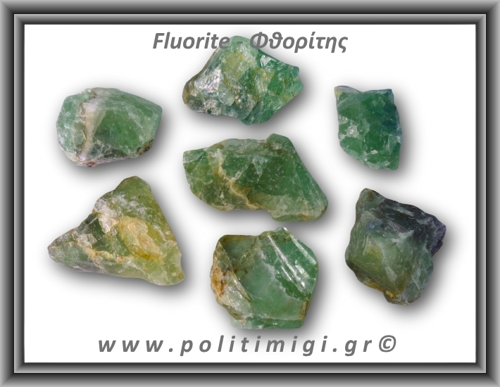 Φθορίτης Πράσινος Ακατέργαστος 26-30gr 2,5-4,5cm