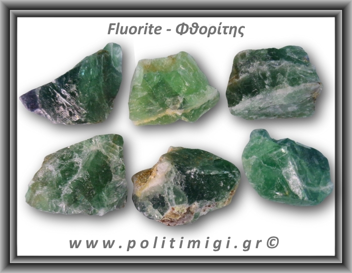 Φθορίτης Πράσινος Ακατέργαστος 46-50gr 4-4,5cm