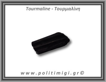 Τουρμαλίνη Μαύρη Σορλίτης Ακατέργαστη Ράβδος Πρίσμα 137gr 7.5x3cm