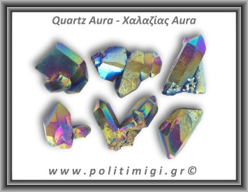 Χαλαζίας Aura Τιτανίου Σύμπλεγμα 11-15gr 2,5-5cm