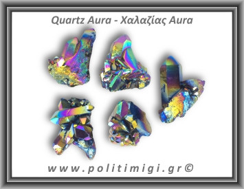 Χαλαζίας Aura Τιτανίου Σύμπλεγμα 11-15gr 2,5-5cm