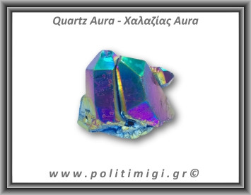 Χαλαζίας Aura Τιτανίου Σύμπλεγμα 128gr 5x4,5cm
