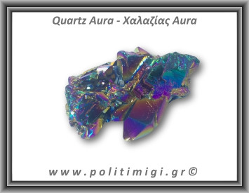 Χαλαζίας Aura Τιτανίου Σύμπλεγμα 132gr 7x4,5cm
