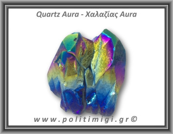 Χαλαζίας Aura Τιτανίου Σύμπλεγμα 144gr 6x4,5cm