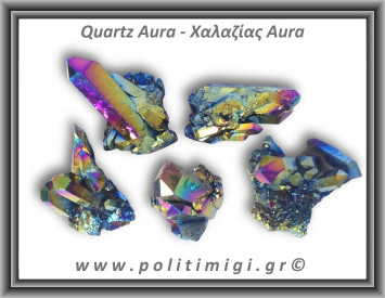 Χαλαζίας Aura Τιτανίου Σύμπλεγμα 16-20gr 3-5cm