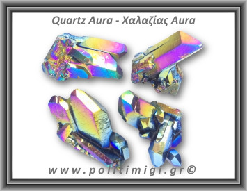 Χαλαζίας Aura Τιτανίου Σύμπλεγμα 26-30gr 3,5-5,5cm