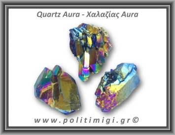 Χαλαζίας Aura Τιτανίου Σύμπλεγμα 31-35gr 4,5-6cm