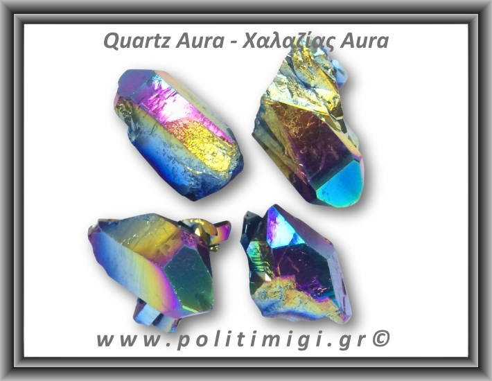 Χαλαζίας Aura Τιτανίου Σύμπλεγμα 31-35gr 4,5-6cm