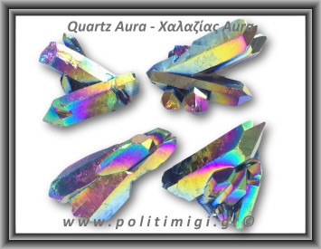 Χαλαζίας Aura Τιτανίου Σύμπλεγμα 36-40gr 4-5,5cm