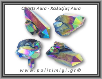 Χαλαζίας Aura Τιτανίου Σύμπλεγμα 36-40gr 4-5,5cm