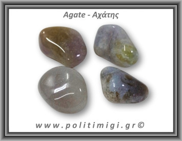 Αχάτης Καφέ Γκρι Βότσαλο Large 15-30gr 2-4cm
