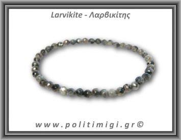 Λαρβικίτης Ταγιέ Βραχιόλι 4mm