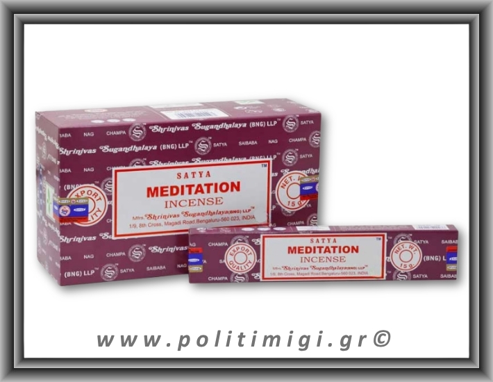 Αυθεντικά Ινδικά Αρωματικά Sticks Satya - Meditation