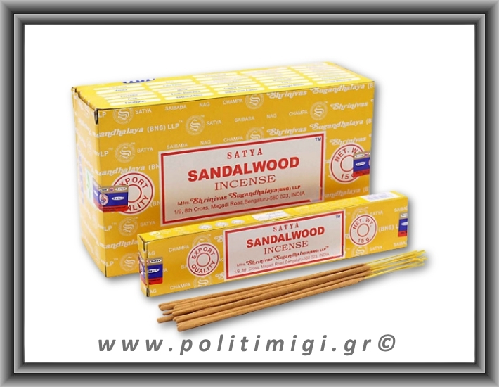 Αυθεντικά Ινδικά Αρωματικά Sticks Satya - Sandalwood
