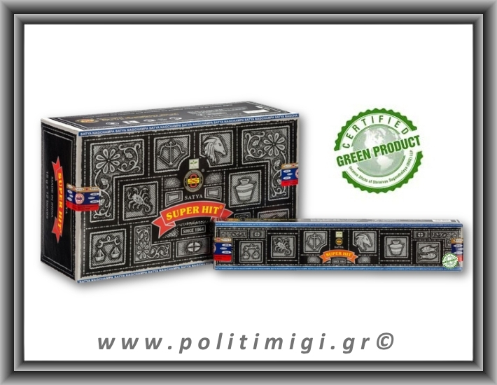 Αυθεντικά Ινδικά Αρωματικά Sticks Nag Champa Satya Super Hit - Μαύρο (Green)