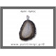 Αχάτης Μαύρος Μενταγιόν Φέτα 10,19gr 4,6cm 