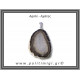 Αχάτης Μαύρος Μενταγιόν Φέτα 10,19gr 4,6cm 