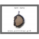 Αχάτης Μαύρος Μενταγιόν Φέτα 10,68gr 4,3cm 