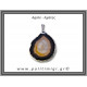 Αχάτης Μαύρος Μενταγιόν Φέτα 10,9gr 4,4cm 