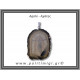 Αχάτης Μαύρος Μενταγιόν Φέτα 13gr 4,7cm 