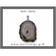 Αχάτης Μαύρος Μενταγιόν Φέτα 13gr 4,7cm 
