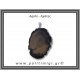 Αχάτης Μαύρος Μενταγιόν Φέτα 14gr 4,7cm 