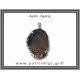 Αχάτης Μαύρος Μενταγιόν Φέτα 14gr 4,7cm 