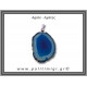 Αχάτης Μπλε Μενταγιόν Φέτα 9,3gr 4,5cm 