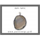 Αχάτης Γκρι Μπλε Μενταγιόν Φέτα 12,06gr 4,5cm 