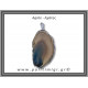 Αχάτης Γκρι Μπλε Μενταγιόν Φέτα 12,15gr 5,4cm 