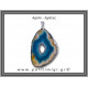 Αχάτης Μπλε Μενταγιόν Φέτα 12,36gr 5,5cm 