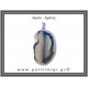 Αχάτης Γκρι Μπλε Μενταγιόν Φέτα 12,92gr 4,9cm 