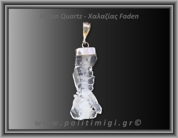 Χαλαζίας Διάφανος Faden Μενταγιόν 2gr 3,2cm