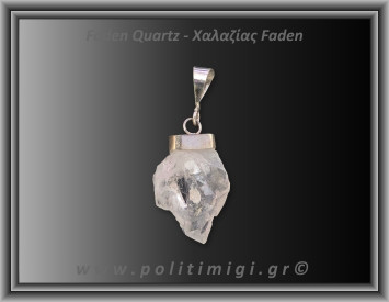 Χαλαζίας Διάφανος Faden Μενταγιόν 3,32gr 2,5cm