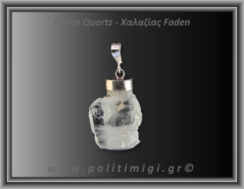 Χαλαζίας Διάφανος Faden Μενταγιόν 3,48gr 2,4cm