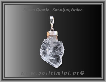Χαλαζίας Διάφανος Faden Μενταγιόν 4,67gr 3cm