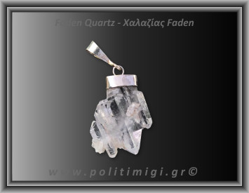 Χαλαζίας Διάφανος Faden Μενταγιόν 4,89gr 3cm