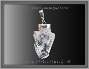Χαλαζίας Διάφανος Faden Μενταγιόν 5,89gr 3,3cm